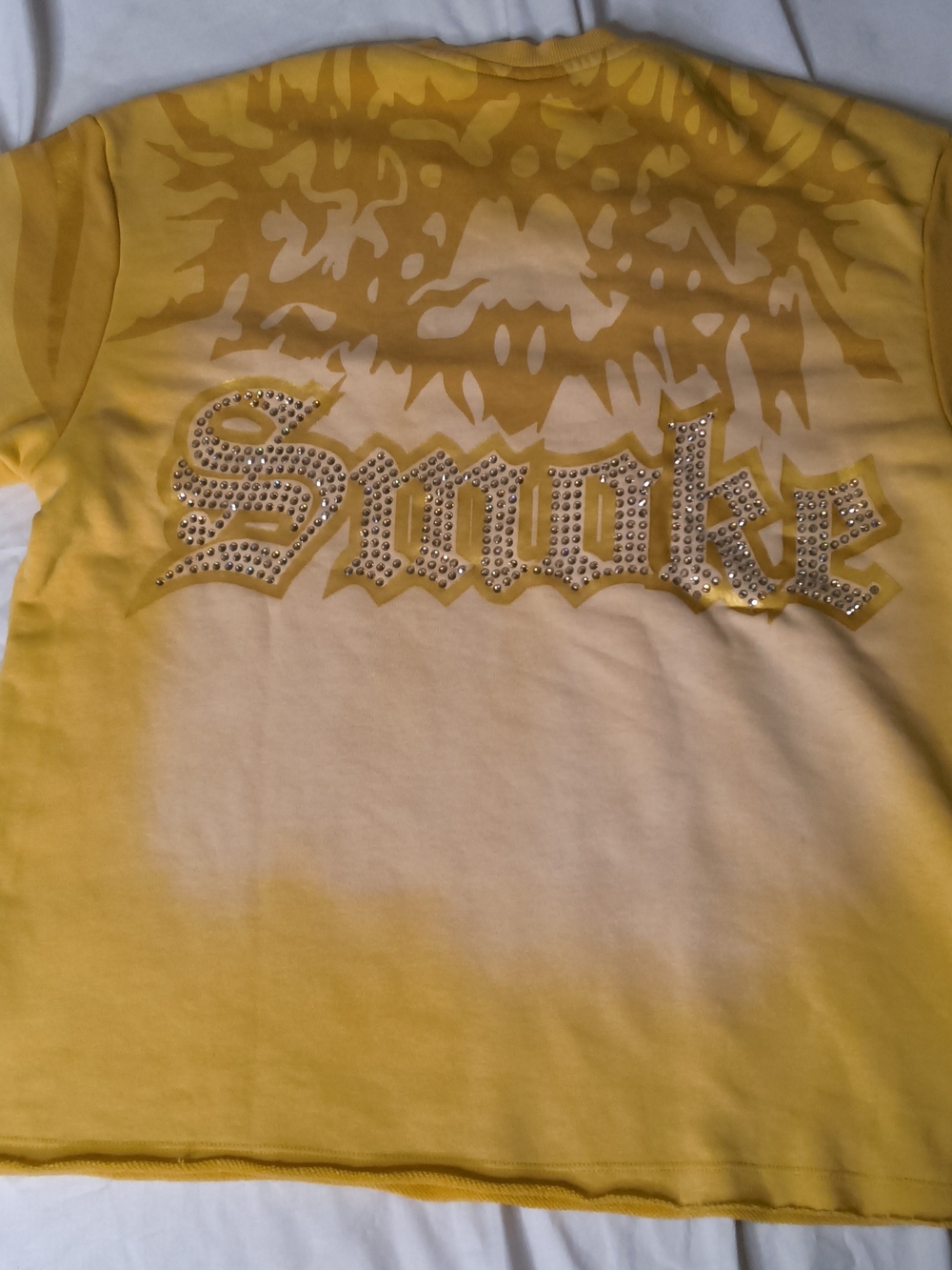 Yellow Rhinestone Graphic Tee - Picture 8 of 9